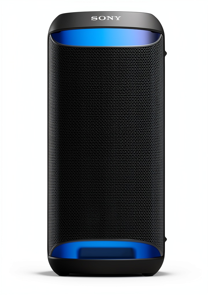 Sony SRS-XV500 speaker with ambient lighting in a party setting