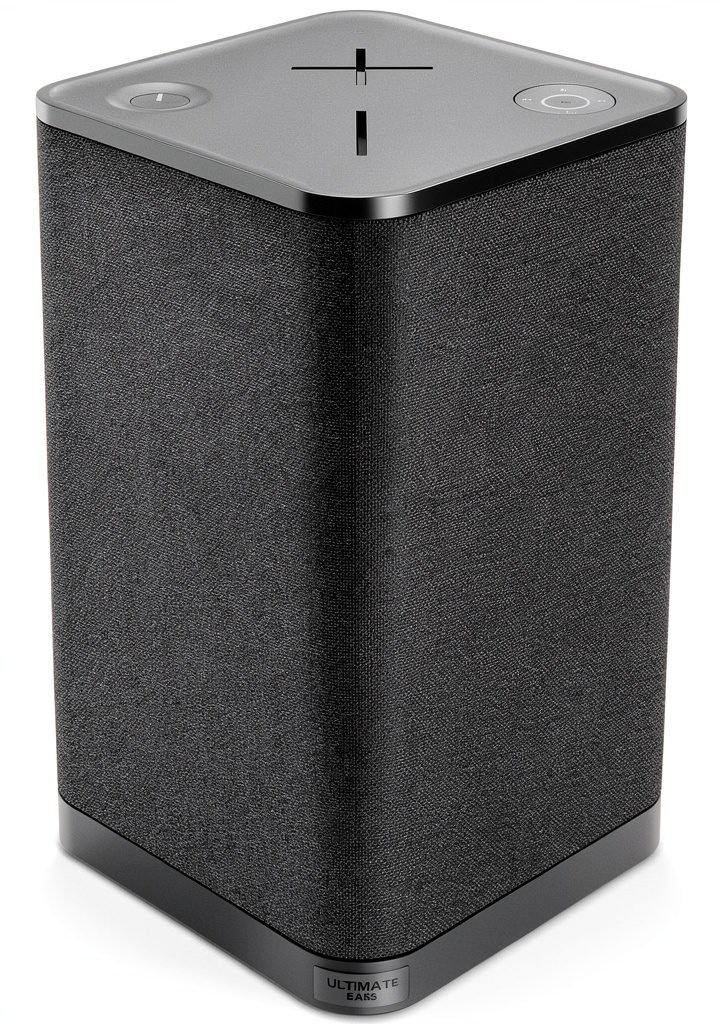 Ultimate Ears HYPERBOOM speaker in a party setting with vibrant lighting