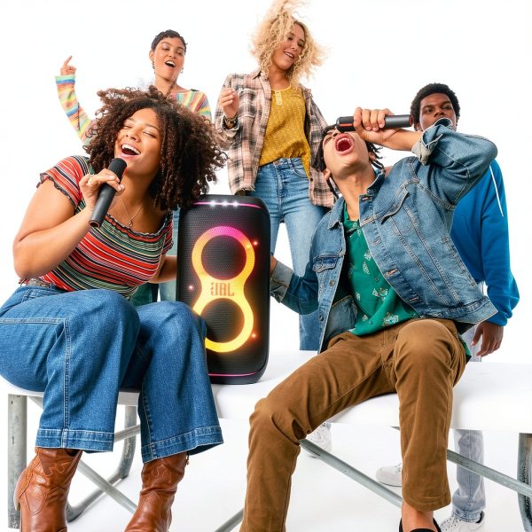 JBL PartyBox 520 Portable Speaker Karaoke Bundle AI Sound-1