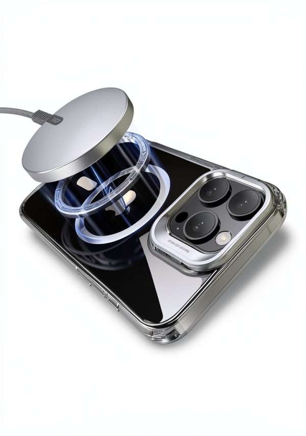 MagSafe iPhone 16 Pro Hybrid Case with Zinc Alloy Stand – Black-3