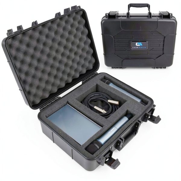 CASEMATIX Premium Hard Shell Microphone Case – Rugged Foam Insert-0