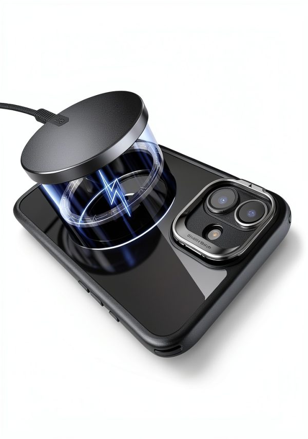 MagSafe iPhone 16 Plus Hybrid Case Black Zinc-Alloy Stand Military-3