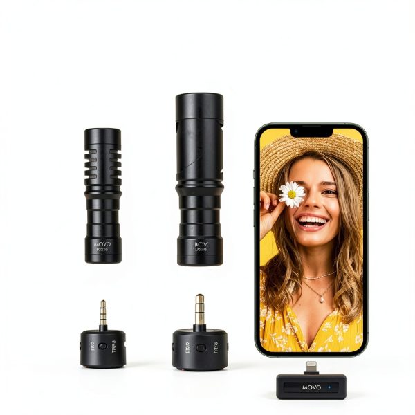 Movo WM-VXR10 Wireless Shotgun Mic Adapter Lightning 164ft Range-2