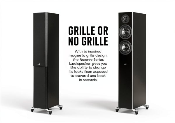 Polk Audio Reserve R100 Bookshelf Speaker Pair Black/White 5.25"-4