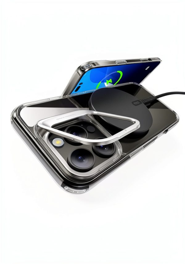 MagSafe iPhone 16 Pro Hybrid Case with Zinc Alloy Stand – Black-1