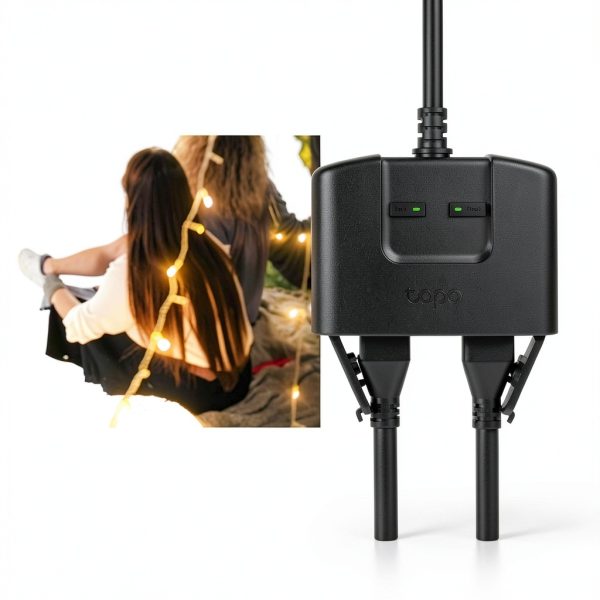 TP-Link Tapo Smart Wi‑Fi Outdoor Plug 2 Independent Outlets IP65-9
